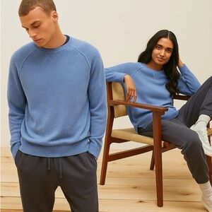 AE 77 Cashmere Crewneck Sweater in Sky Blue Unisex